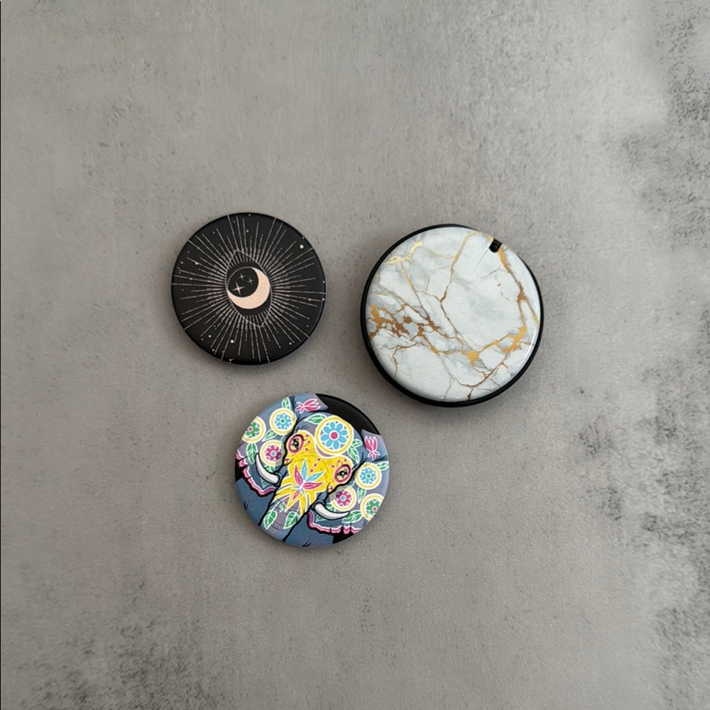 Set of Three Stylish Phone Grips